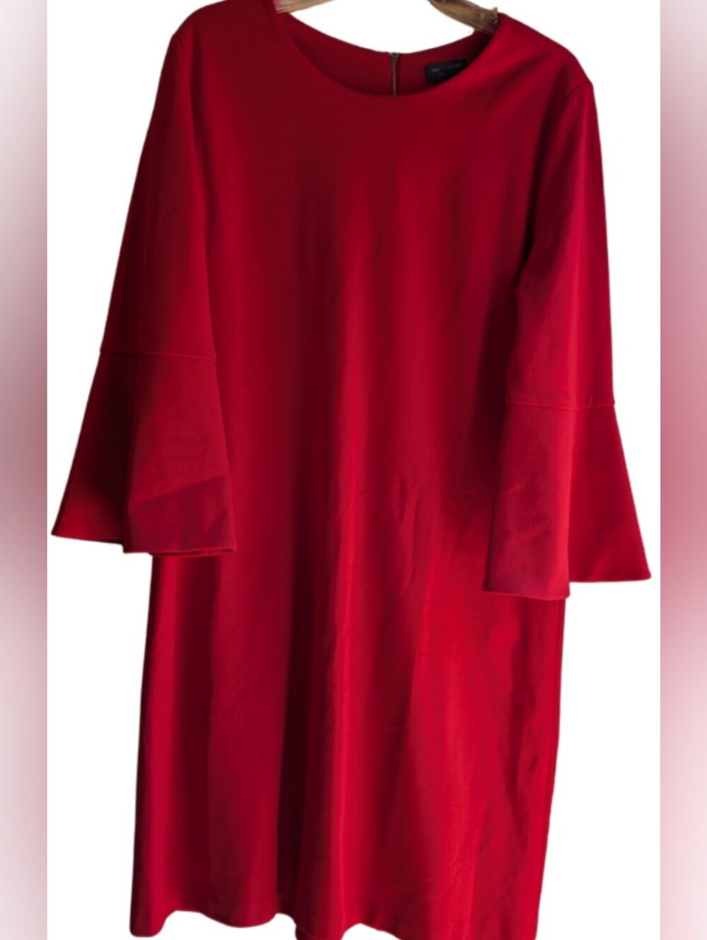 The Limited Red Bell Sleeve Shift Dress Large